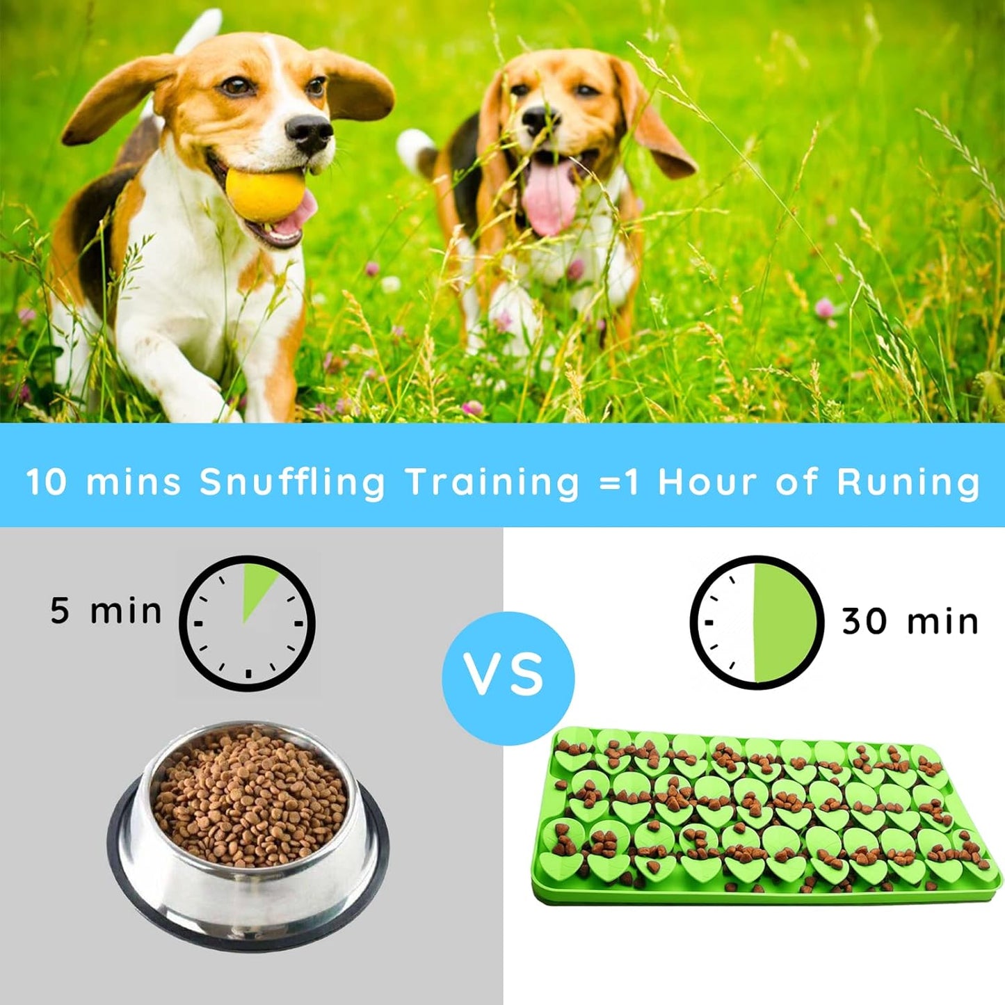 Silicone Snuffle Mat for Dogs Slow Feeder Lick Mat with Suction Cups Dogs Sniff Mat Dogs & Cats Entertainment Toys for Boredom(Black)