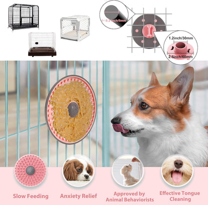 Lick Mat for Dogs, Dog Crate Lick Pads Slow Feeder, Lick Pad Crate Training Toy Crate Lick Plate,Very Suitable Peanut Butter, Treats Yogurt, Bolognese, for Boredom Relief Licking Pad
