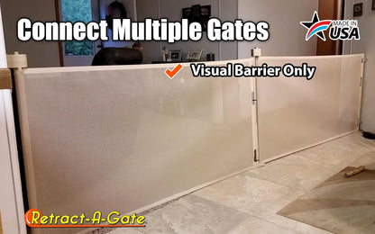 Retract-A-Gate 52 inch White: The Original and only Made in USA Retractable Baby, Dog, & Cat Gate