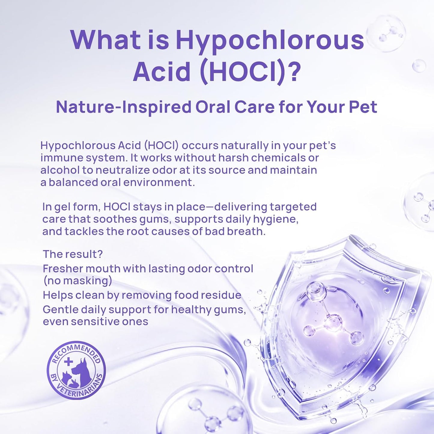 HICC PET Dog Dental Gel, Vet-Trusted Teeth Cleaning Gel for Dogs & Cats, Pet Breath Freshener, Maintains Gum Health, Natural Enzymatic Oral Repair Gel Kit, No Brushing Required, Non-Toxic. 2 fl oz