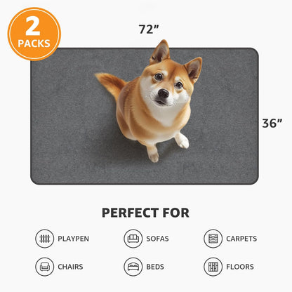 Dog Pee Pad Washable Extra Large, Instant Absorb Thicker Training Pads Non-Slip Pet Playpen Mat, Waterproof Reusable Floor Mat Ideal for Puppy Senior Dog Whelping Incontinence Housebreaking 65x48 Inch