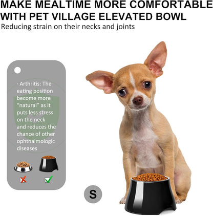 Dog Bowls,Cone Friendly Non Slip Single Dog Bowl with Stainless Steel Inner, Raised Bowls for Small Dogs Spaniel Dogs Long Ear, High Capacity, M/2 Cup Pink