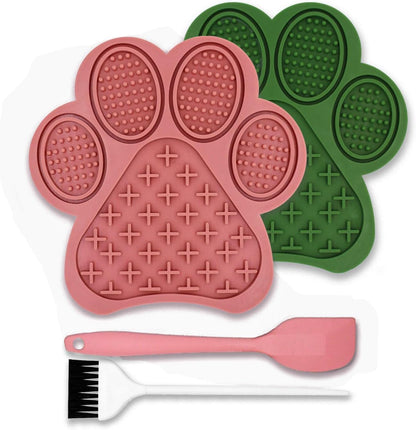 Lick Mat for Dogs and Cats - Slow Feeder Licking Pad with Suction Cups, Food-Grade Silicone for Bathing, Grooming, Nail Trimming & Anxiety Relief, Non-Toxic Pet Lick Mat (Pink)