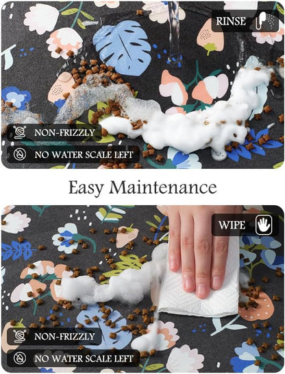 PADOOR Pet Feeding Mat-Absorbent Dog Mat for Food and Water Bowl-No Stains Easy Clean Dog Food Mat-Quick Dry Water Dispenser-Puppy Supplies Accessories