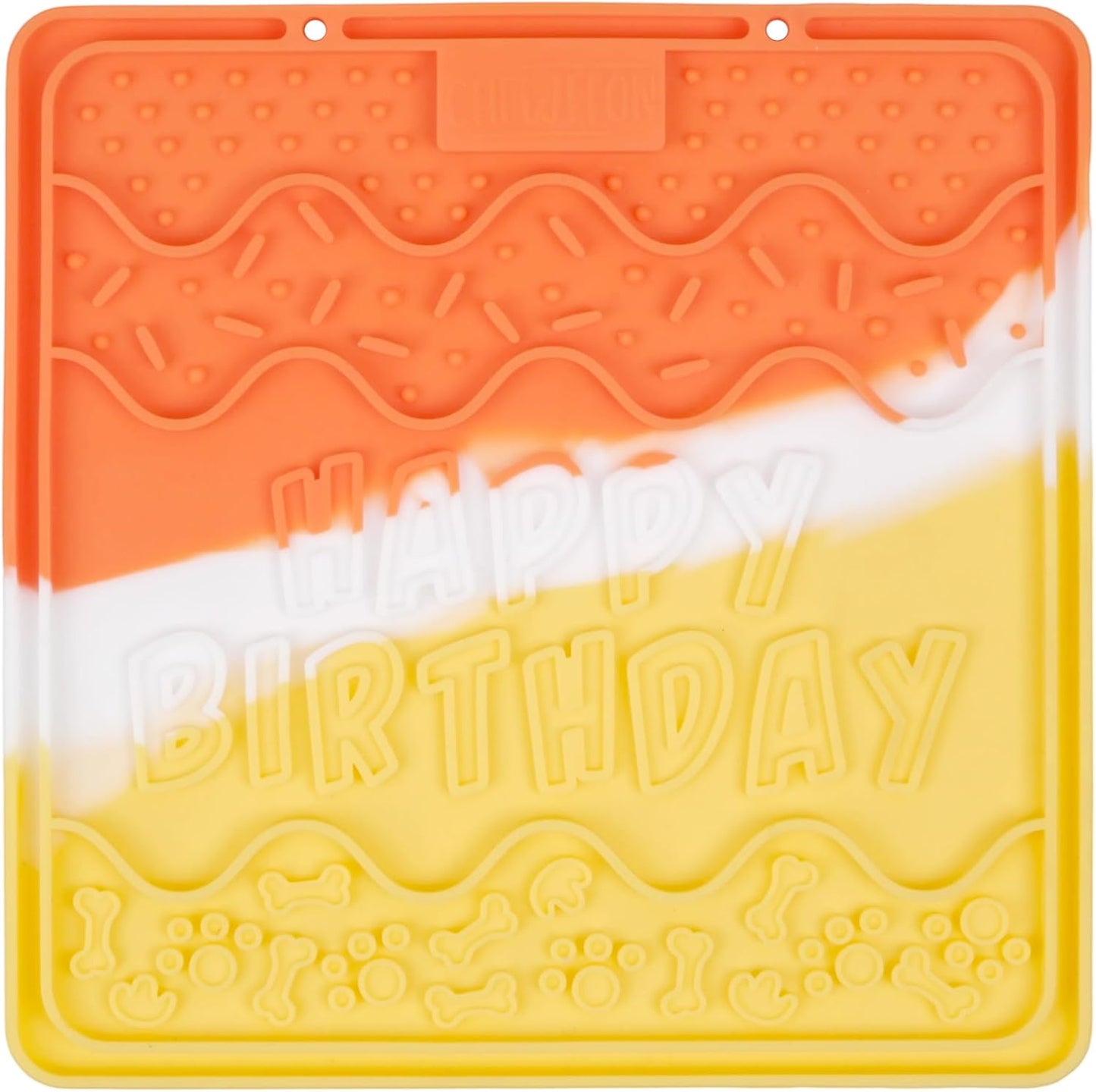 CHEWFFON Birthday Lick Mat for Dogs and Cats, Silicone Licking Pad with Suction Cups for Anxiety Relief, Interactive Slow Feeder for Dog Treats - Bathing & Grooming Distraction Toy, Seafoam Mist