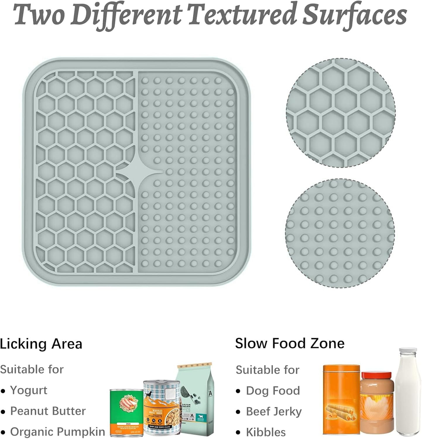 MateeyLife 2PCS Small Lick Mat for Dogs and Cats, Licking Mats for Dog Anxiety Relief, Cat Peanut Butter Lick Pad for Boredom Reducer, Dog Treat Mat Perfect for Bathing Grooming Blue&Green