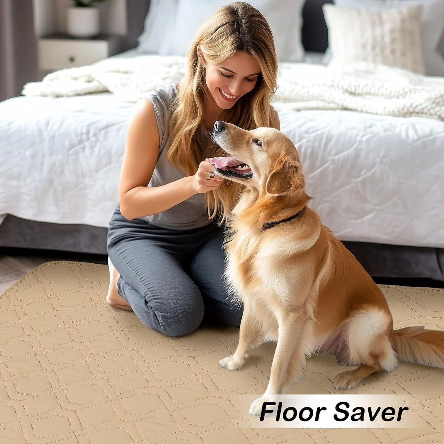 hyha Waterproof Dog Bed Blanket, Soft Pet Blankets, Waterproof Couch Cover for Dogs, Reversible Sofa Covers Washable for Furniture (30x70 Inch, Taupe/Beige)