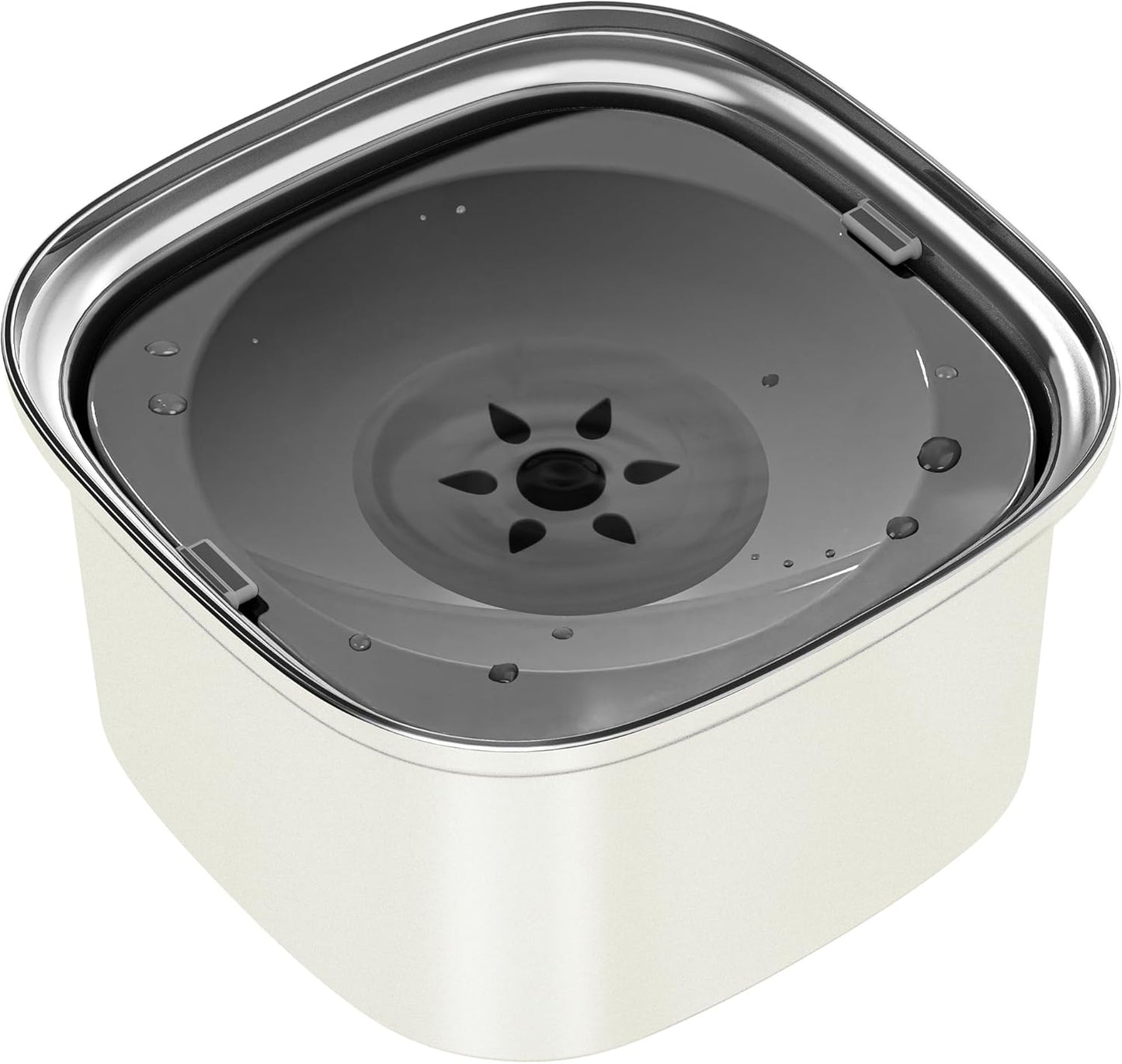 UPSKY 3L Dog Water Bowl 101oz Stainless Steel No Spill Large Capacity Dog Food Water Bowl Slow Water Feeder, Spill Proof Pet Water Dispenser Vehicle Carried Travel Water Bowl