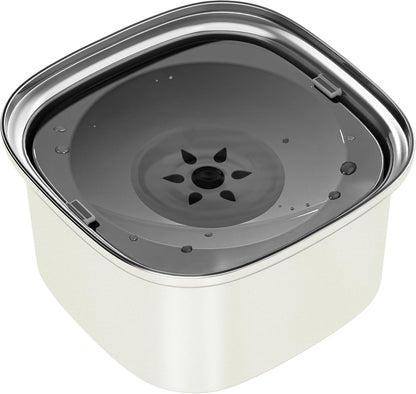 UPSKY 3L Dog Water Bowl 101oz Stainless Steel No Spill Large Capacity Dog Food Water Bowl Slow Water Feeder, Spill Proof Pet Water Dispenser Vehicle Carried Travel Water Bowl