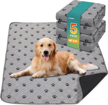 FURWEY 2 Pack Extra Large 72"X72" Washable Pee Pads for Dogs Super Absorbent Dog Training Pads Non-Slip Waterproof Pet Training Pads Mats Whelping Pads for Dogs Cats Puppy