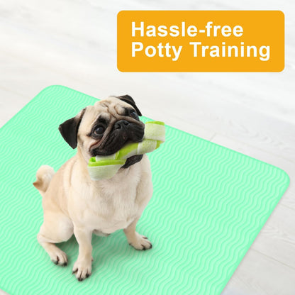 GREEN LIFESTYLE Washable Underpads - Large Pads for use as Incontinence Bed Pads, Reusable Pet Pads, Great for Dogs, Cats, Bunny, Seniors Bed Pad (Pack of 4-34x36)