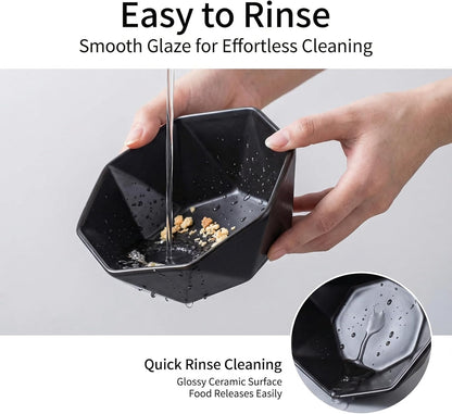 Ceramic Tilted Raised Cat Bowl - Elevated Food Bowl for Indoor Cats & Small Dogs - Shallow Wide Whisker-Friendly Design - Pet Dish Suitable for Feeding Dry, Wet, Treats & Canned Food - White