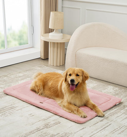 Made4Pets Dog Crate Pad Bed for Medium Large Dogs, Washable & Reversible, Anti-Slip Kennel Mat for Cozy Sleeping, Soft Fluffy Dog Bed for Indoor & Outdoor Use, 35"x23", Gray