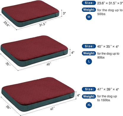 Large Dog Bed, High Density Foam, Good Resilience for Enough Cushion to Large Dogs Such as Great Dane, 47 * 39 Inches Widen Pet Bed, Non Slip Bottom with Removable Washable Cover