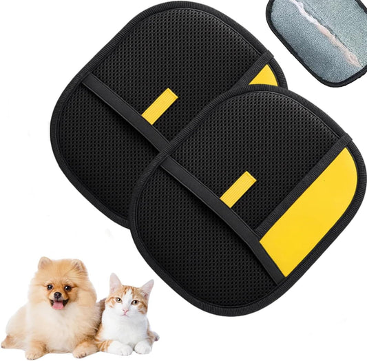KLIFE 2Pcs Magic Brush Pet Hair, Pet Hair Remover Gloves for Cats & Dogs, Reusable Electrostatic Pet Hair Remover Glove for Couch Furniture, Carpet, Curtain
