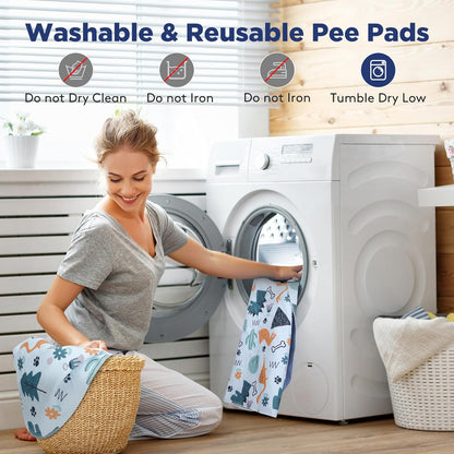 Washable Pee Pads for Dogs, 2 Pack Large 36"x41" Super Absorbent Reusable Dog Training Pads, 100% Waterproof Non-Slip Puppy Whelping Dog Playpen Indoor Pads Mat Pet Supplies