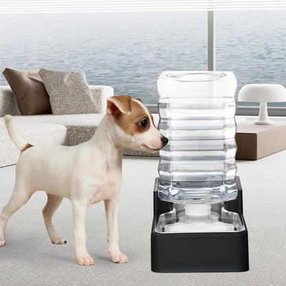 RIZZARI 10L Stainless Steel Dog Water Dispenser – Large Capacity Gravity Auto-Refill Waterer with Anti-Tip Design for Large Dogs, Ideal for Living Rooms, Offices & Indoor Pet Spaces