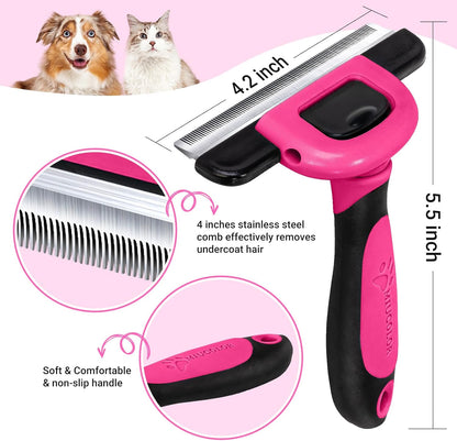 MIU COLOR Pet Grooming Brush, Deshedding Tool for Dogs & Cats, Effectively Reduces Shedding by up to 95% for Short Medium and Long Pet Hair
