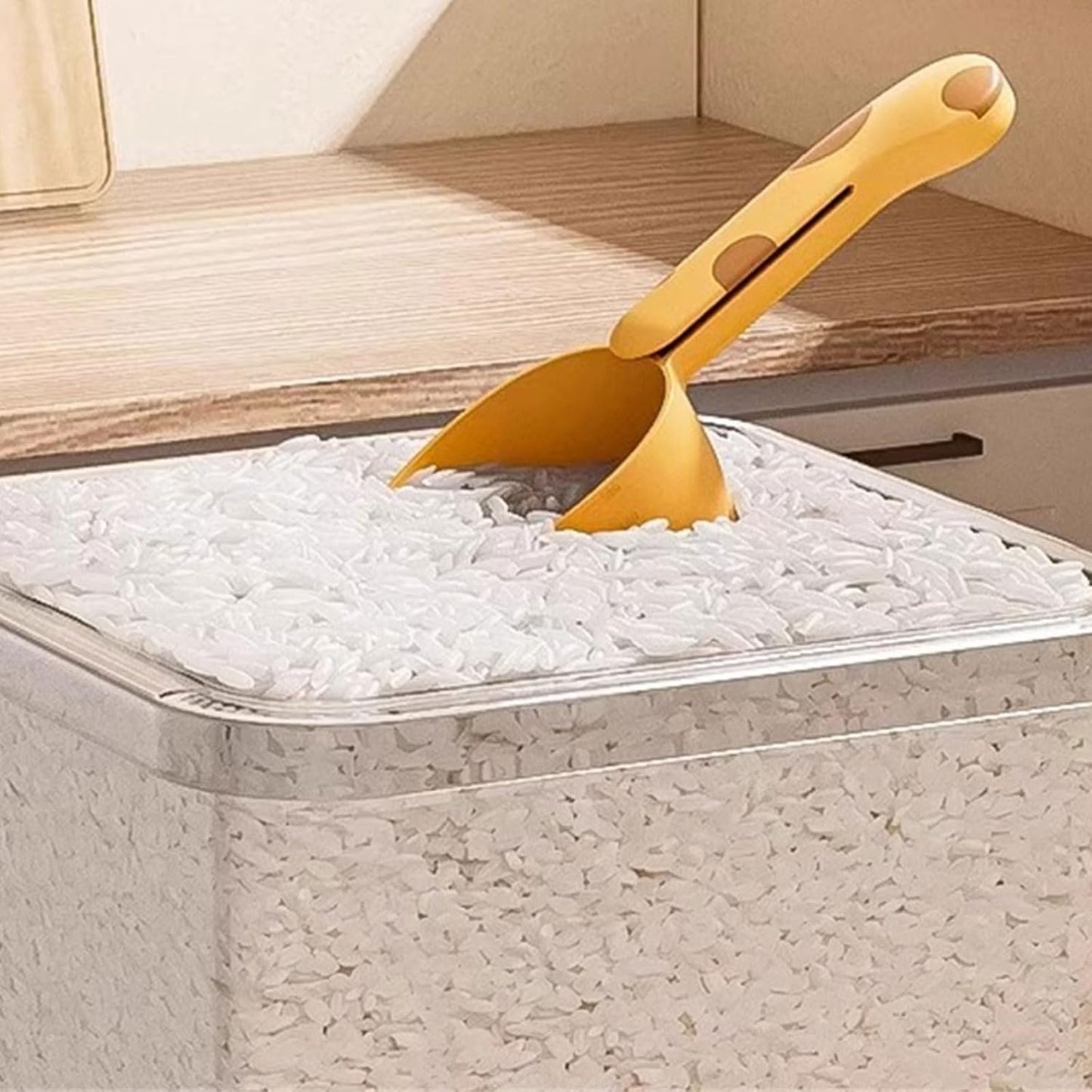 Functional Kitchens Spoon and Sealing Clip Portable Food Scoops for Dog and Cats Food Perfect for Grains and Rice Bag Clip Spoon