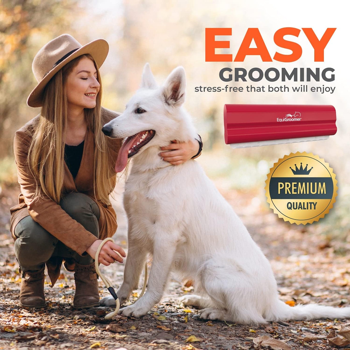 EasyGroomer Deshedding Brush for Dogs & Cats – Undercoat Grooming Tool for Short & Long Hair, Removes Loose Fur & Dirt, Reduces Shedding for Small & Large Pets, Purple