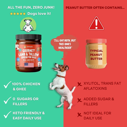 Visionary Pet Foods Beef Meat Spread - Healthy Dog Treat - Alternative to Dog Peanut Butter, Xylitol Free, No Sugar and Filler Free - Use on Lick Mat, Food Mixer, Pill Pockets - 12oz Jar