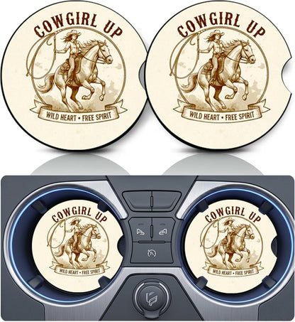 2PCS Dog Paw Print Car Cup Holder Coasters, Cars Coasters for Cup Holders, Anti Slip Rubber Mat with Finger Slot, Dogs Car Accessories Interior Decor, Dog Lover Gifts for Women, Men