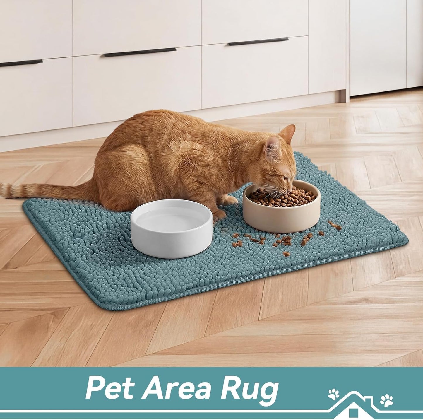Bcoimo Super Absorbent Dog Door Mat, 30"*20" Anti Slip Mat for Muddy Paws, Pet Rugs for Dirty Paws Washable that Absorbs Moisture and Dirt, for Dog Cage and Pet Resting Carpet