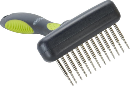 Kruuse Buster Flexible Undercoat Rake 20 Long Pins for Dogs – Gently Removes Loose Hair & Reduces Shedding