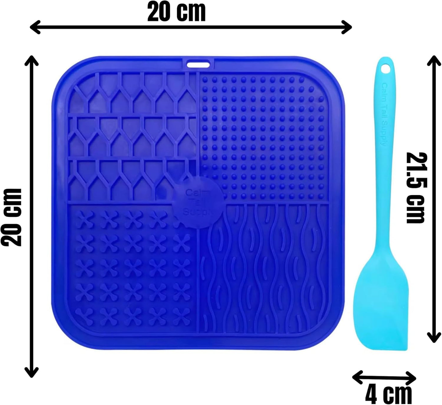 BPA-Free Silicone Dog Lick Mat with Spatula – Slow Feeder Enrichment Mat for Dogs & Cats – Strong Suction, Grooming Distraction, Freezer & Dishwasher Safe
