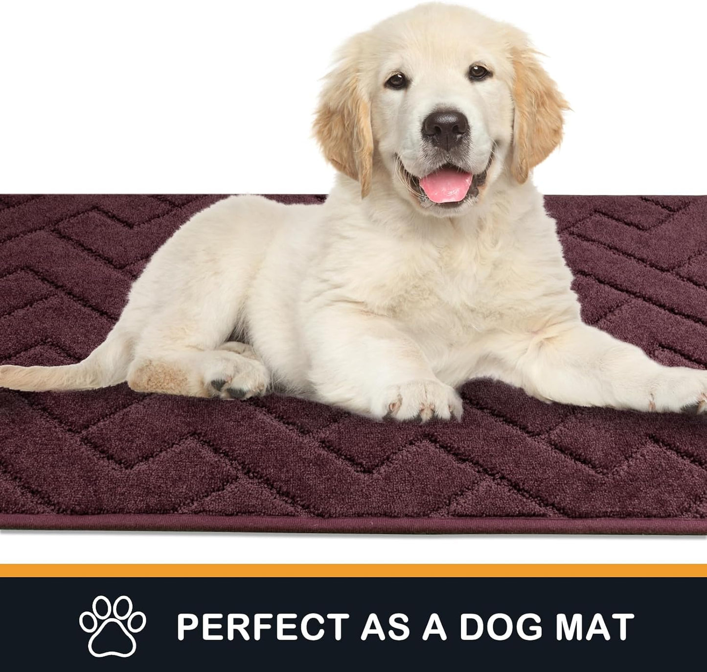PURRUGS Dirt Trapping Door Mat 20" x 31.5", Non-Slip Machine Washable Entry Rug, Dog Doormat, Indoor Front Door Mat, Super Absorbent Entryway Rug for Muddy Shoes & Paws, Taupe