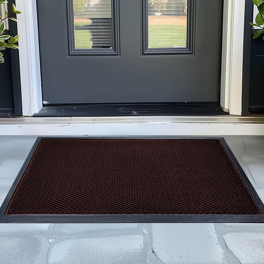 Muddy Mat® Meshy Mat™ Door Mat Heavy-Duty Quick-Dry Floor Mat, Sand & Dirt Trapper for Indoor & Outdoor, Ideal for Entrance, Mudrooms,Patios & Garages,Low-Profile,Non-Slip,Washable– Black 17"x30"x0.4"