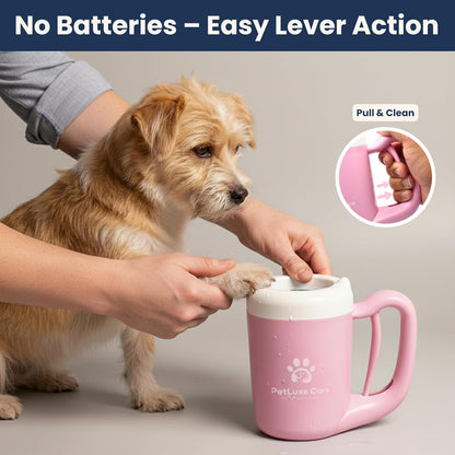Dog Paw Washer Kit - Includes Paw Cleaner Cup, Towel, Pet Bath Brush & Moisturizing Balm - Dog Foot Washer for Muddy Paws, ideal for Small & Medium Dogs (Blue, Small)