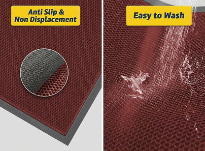 Muddy Mat® Meshy Mat™ Door Mat Heavy-Duty Quick-Dry Floor Mat, Sand & Dirt Trapper for Indoor & Outdoor, Ideal for Entrance, Mudrooms,Patios & Garages,Low-Profile,Non-Slip,Washable– Black 17"x30"x0.4"
