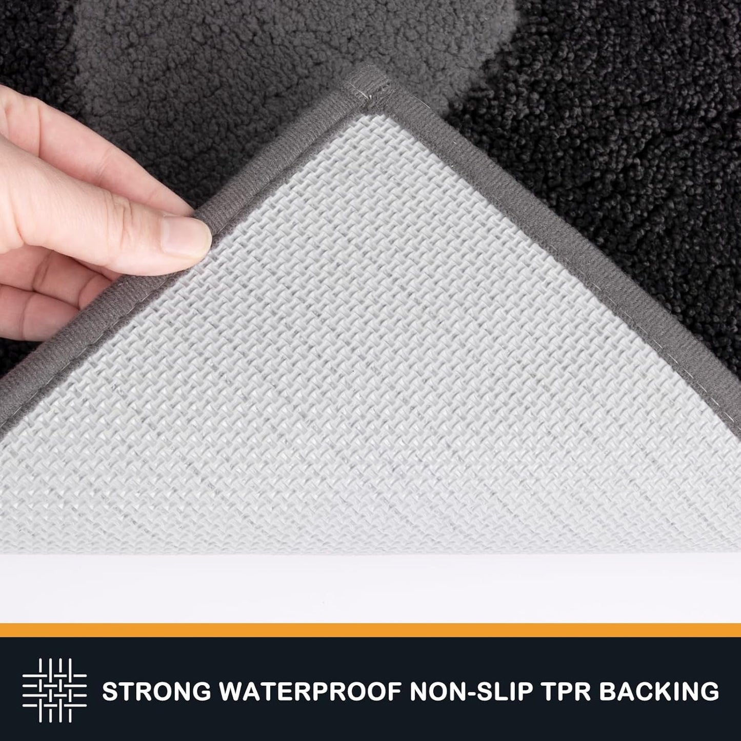 PURRUGS Dirt Trapping Door Mat 20" x 31.5", Non-Skid/Slip Machine Washable Microfiber Entryway Rug, Dog Doormat, Super Absorbent Welcome Mat for Muddy Wet Shoes and Paws, Grey