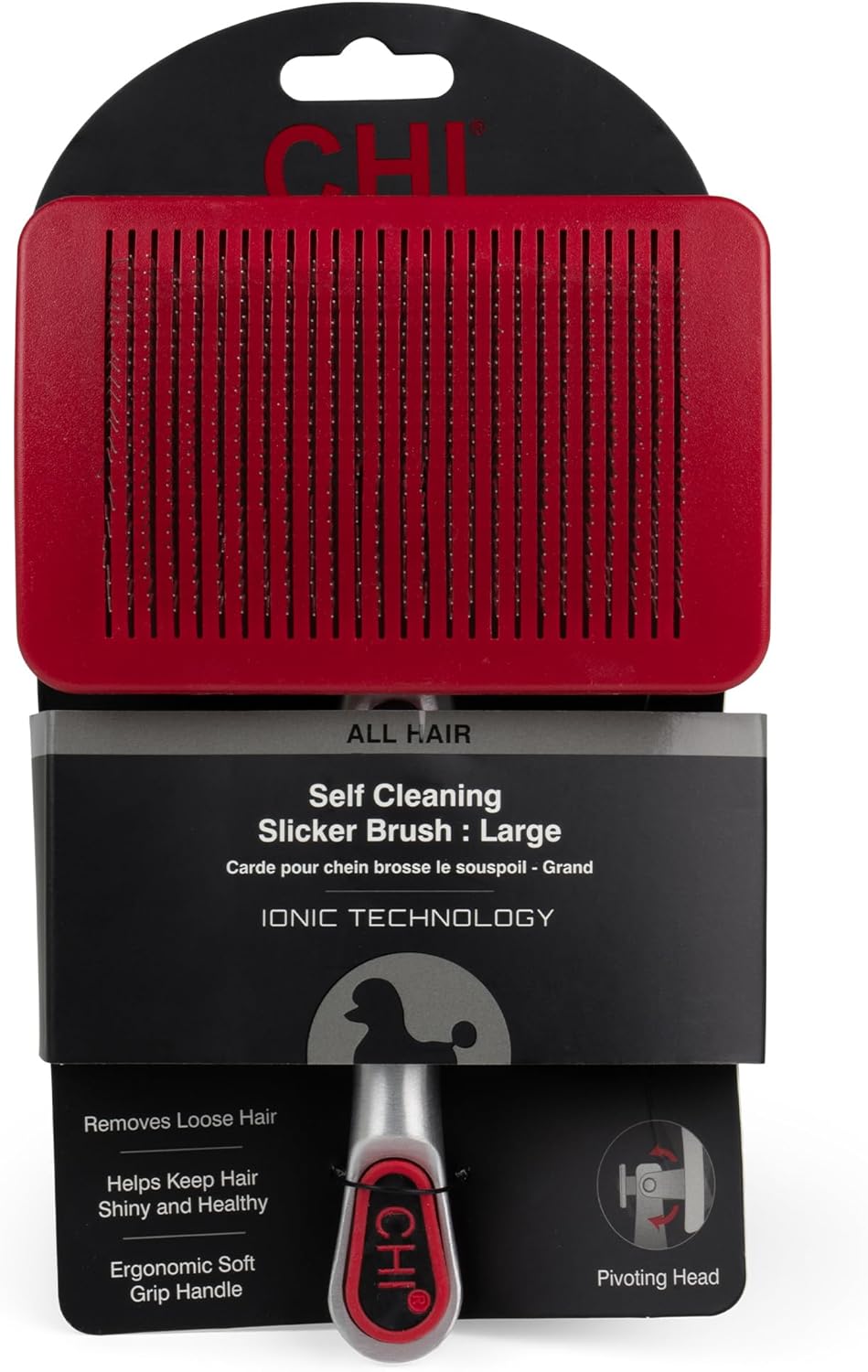 CHI for Dogs 2 in 1 Dematting and Deshedding Rake, Dual Head Dog Grooming Tool with Wide Tooth Dematting Rake and Fine Deshedding Rake, Detangler Comb for Thick Double and Long Dog Coat