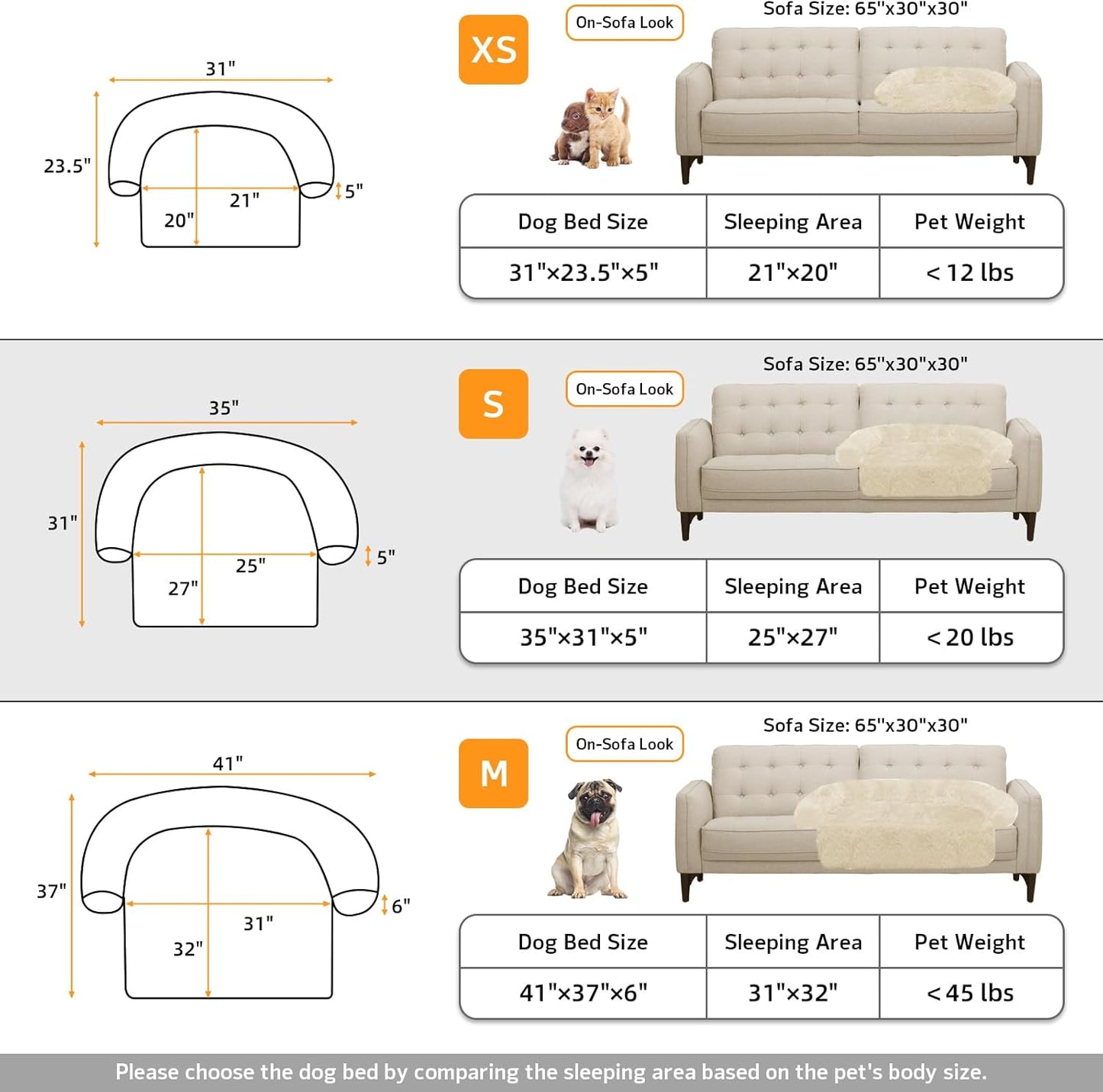 Calming Dog Bed Fluffy Plush Dog Mat for Furniture Protector with Removable Washable Cover for Large Medium Small Dogs and Cats (Large, Light Grey)