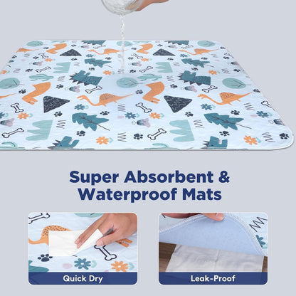 Washable Pee Pads for Dogs, 2 Pack Large 36"x41" Super Absorbent Reusable Dog Training Pads, 100% Waterproof Non-Slip Puppy Whelping Dog Playpen Indoor Pads Mat Pet Supplies