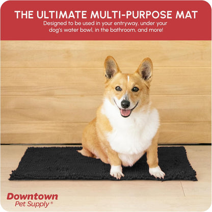 My Doggy Place Dog Mud Mat, 36"x26" Ash – Thick Microfiber Entry Rug for Snow, Mud & Salt – Absorbent, Quick-Dry, Washer-Safe & Non-Slip, Large