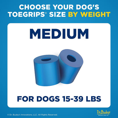 Dr Buzby's Large ToeGrips for Dogs - Instant Traction on Wood/Hardwood Floors - Anti Slip Relief - Grippers for Senior Dogs - Stop Sliding Instantly - Rubber Nails for Paws - 1 Pack (20 Grips)