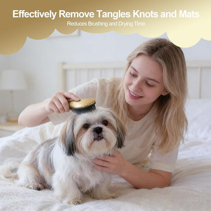 Small Dog Brush- Grooming Tool for Teddy, Yorkies, Maltese, Shih Tzu, Chihuahua - Puppy Hair Brush (Blue)