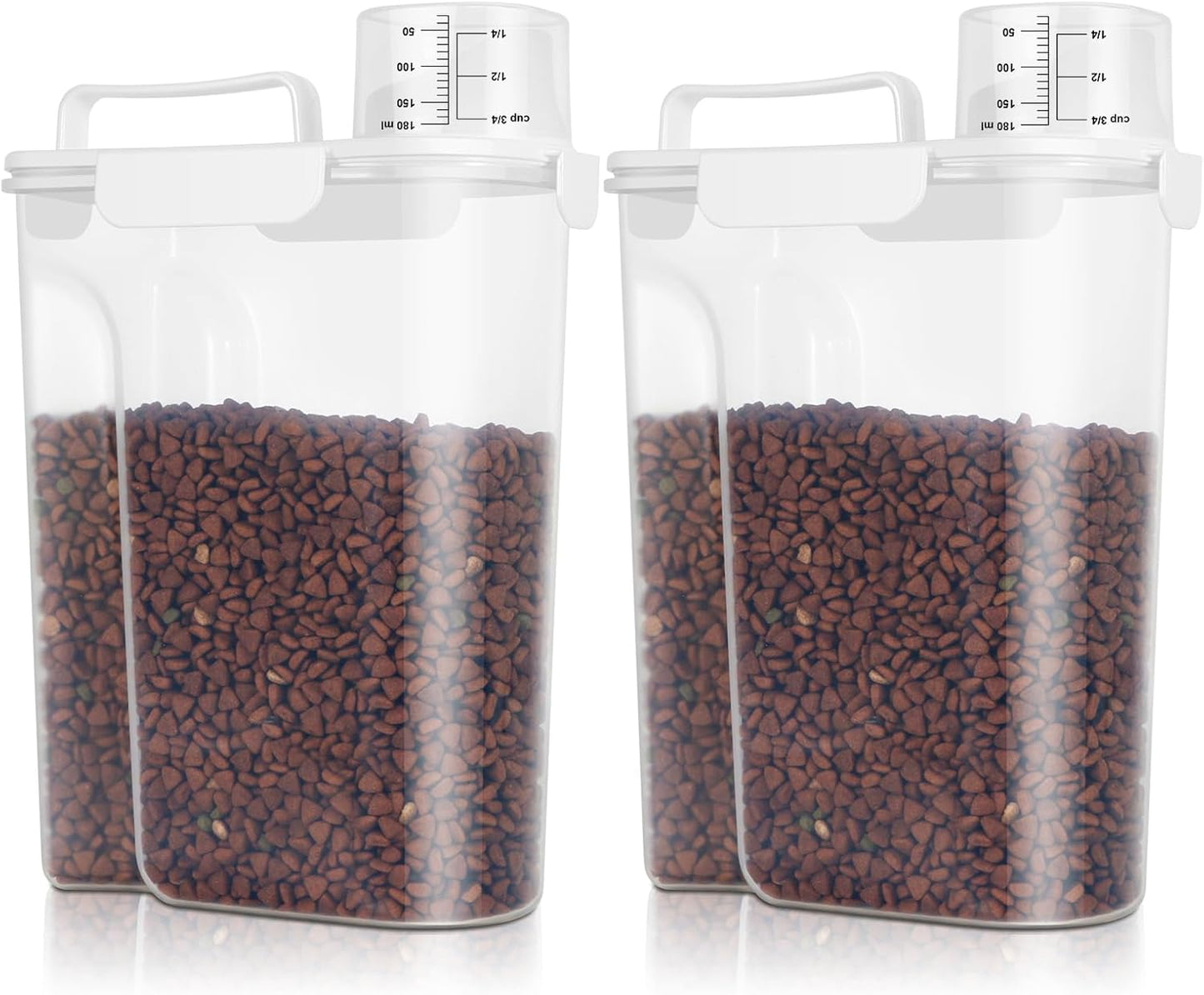 TBMax Dog Food Storage Container 5-7 lbs, Airtight Cat Food Container with Larger Spout & Measuring Cup, Portable Pet Food Storage Dispenser for Small Animal Kibble Storage, Bird Seed Container