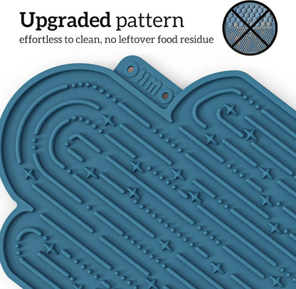 OHMO-Cactus Lick Mat for Dogs and Cats(2 Pack) Easy to Clean Pet Slow Feeder with Suction Cups, Licking Pad for Anxiety Relief and Boredom Reduction(Cactus&Light Green)