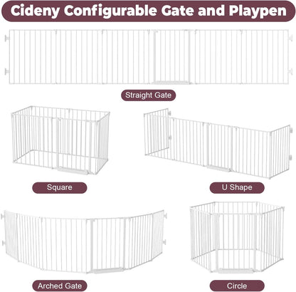 29.4-78" Extra Wide Baby Gate, Long Dog Gates Indoor for Doorways Stairs, Essential Large Safety Gate for Child Toddler with Anti-Trip Pedal, Adjustable Pet Gate, 28" Tall 3 Metal Panels Black
