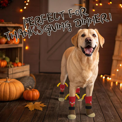 EXPAWLORER Anti Slip Dog Socks to Prevent Licking Paws, Dog Shoes for Hot Pavement, Dog Booties for Small Medium Large Senior Dogs, Traction Control Boots & Paw Protectors for Hardwood Floors