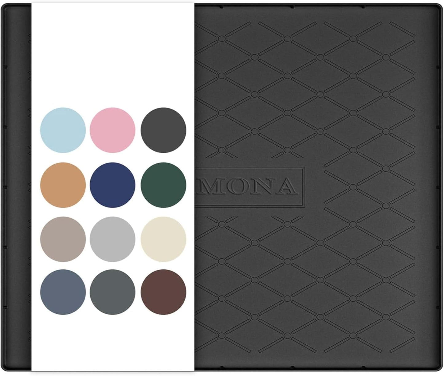 URMONA Under Sink Mat for Kitchen Waterproof, 34" x 22" Silicone Under Sink Mat for Shelf Liner Organizer, Cabinet Sink Protector Under Sink Liner for Bottom Kitchen, Bathroom(Light Grey)