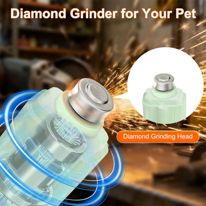 2-in-1 Dog Nail Grinder & Cat Nail Clippers Trimmers for Large Medium Small Dogs Cats Claw Trimmer Quick Sensor with 2 LED Lights Safety Guard USB Rechargeable Dogs Nail Trimmer (White)