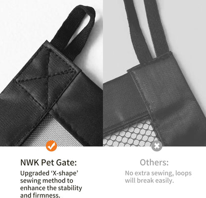 NWK Magic Dog Gate for Stairs Pet Gate for The House Providing a Safe Enclosure for Pets to Play and Rest, 6 Hooks Design (30'' X 43'')