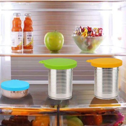 Food Can Lids, 4 Pcs Silicone Pet Food Can Covers for Dog & Cat Food, One Tin Cap Fit Most Standard Size Dog Cat Food Canned（Multicolor）…