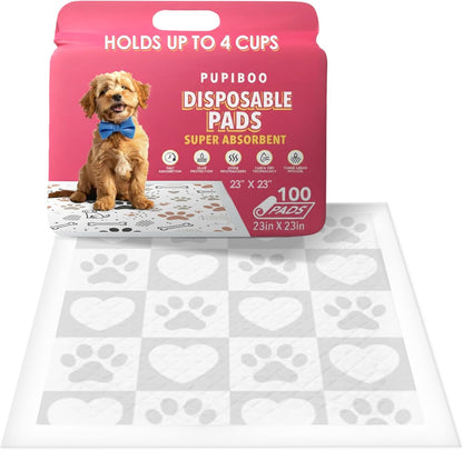 PUPIBOO Washable Pee Pads for Dogs and Cats - Super Absorbent Reusable Puppy Training Pads - 100% Waterproof, Leak-Proof & Non-Slip Whelping Pads for Pet Housebreaking