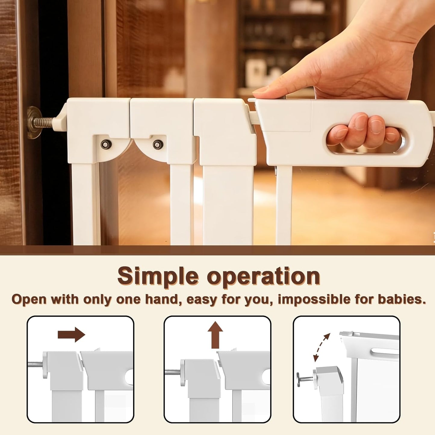 30.7" Tall Clear Acrylic Baby Gate 29.5"-47.2" Wide Pressure Mounted Clear Dog Gate Indoor - No Drill Auto Close, Walk Through Baby Gates for Stair & Doorways & Hallway